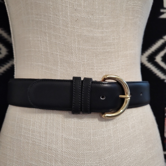 Vintage 90's Coach Brand Genuine Glove Tanned Leather Adjustable Unisex Belt, SM - Picture 3 of 11